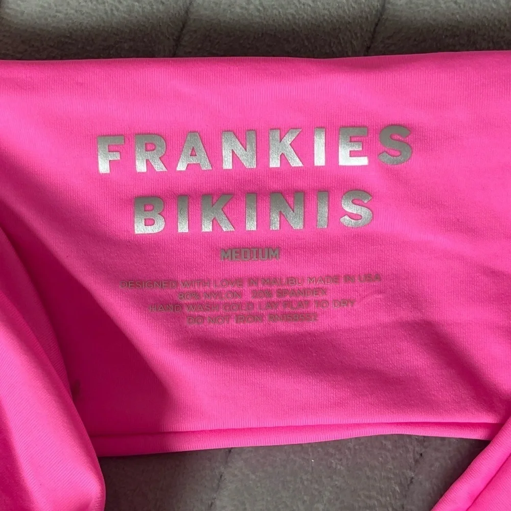 Frankies Bikinis Margot Hot Pink Bikini Set Top and Bottom Size Medium